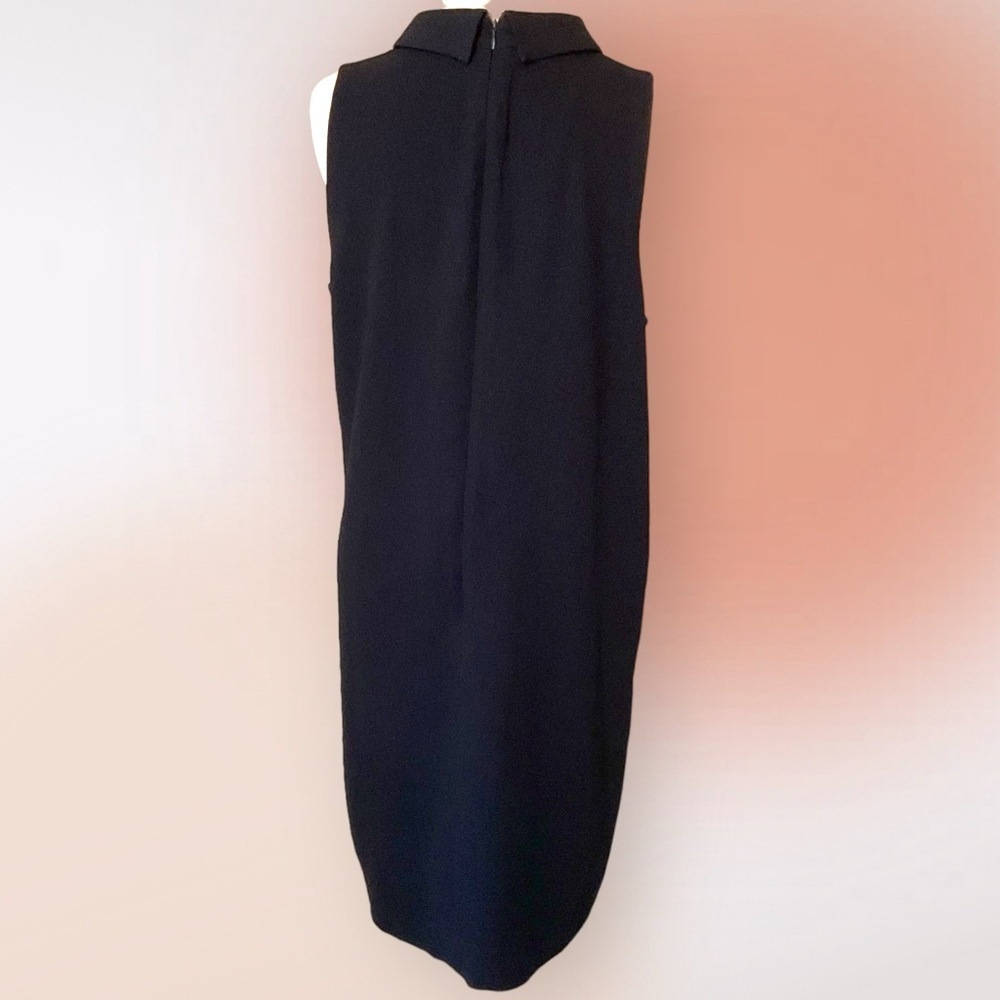 Chico’s Dark Navy Blue Mock Neck Sleeveless Sheath Dress Size 1.5 Reg Med - Picture 7 of 12